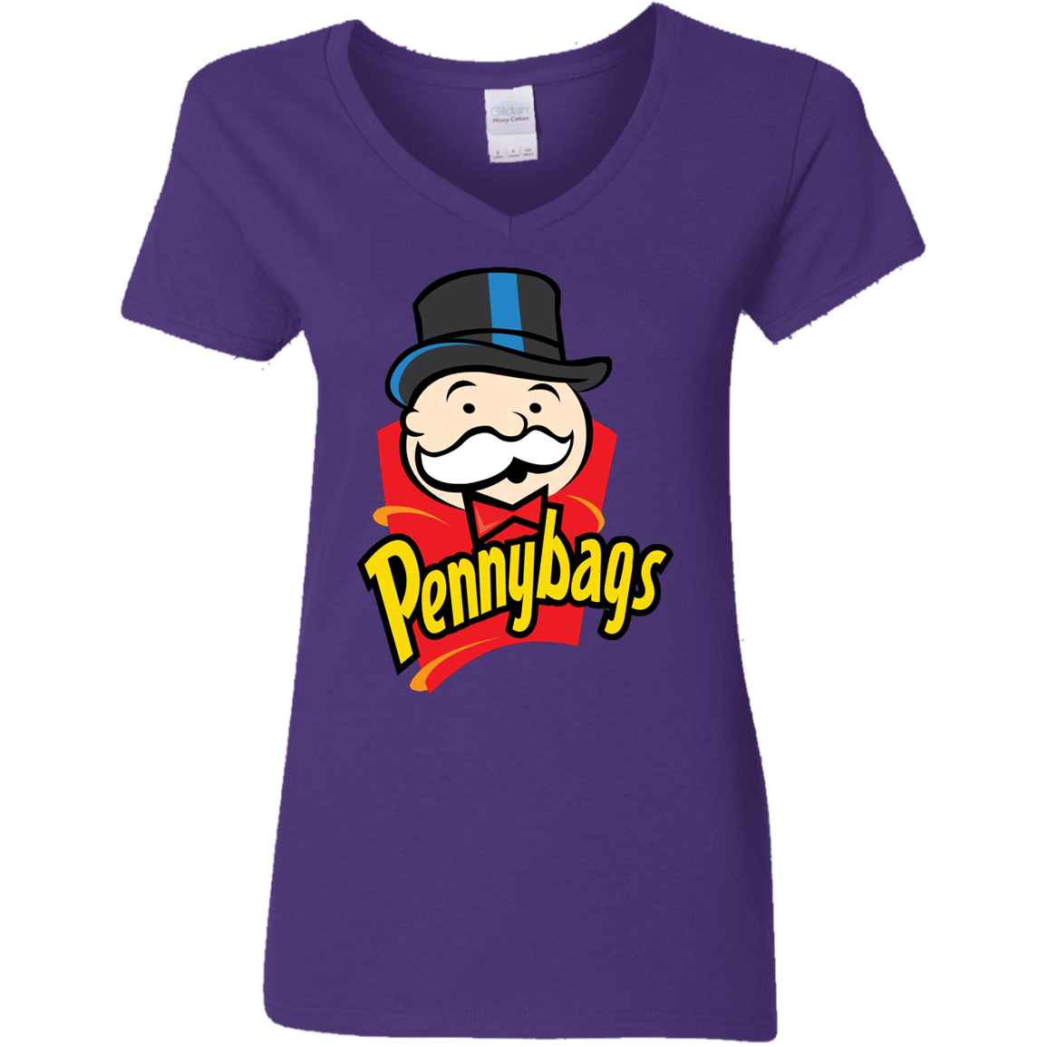 T-Shirts Purple / S Pennybags Women's V-Neck T-Shirt