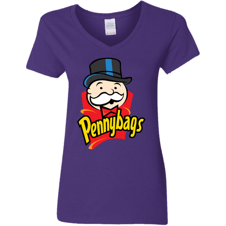 T-Shirts Purple / S Pennybags Women's V-Neck T-Shirt