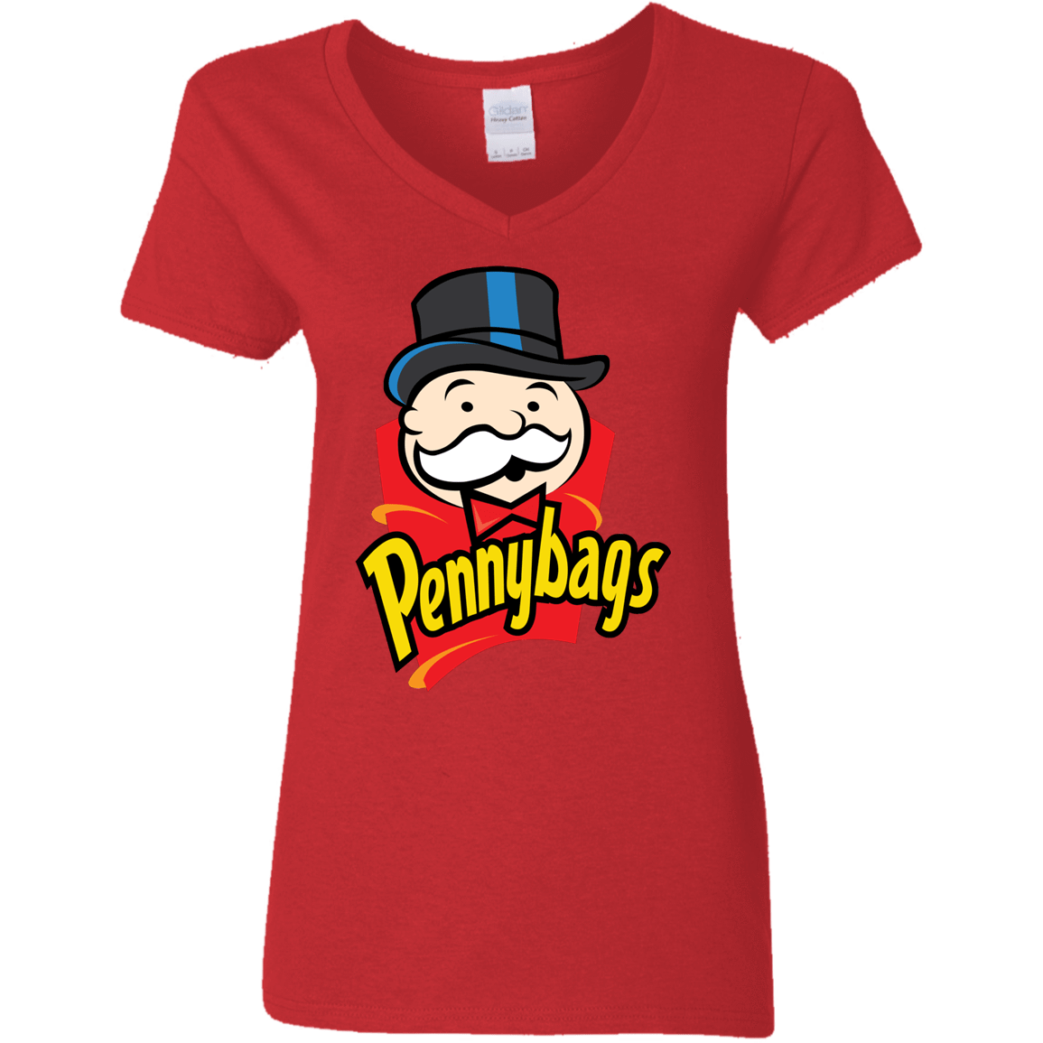 T-Shirts Red / S Pennybags Women's V-Neck T-Shirt