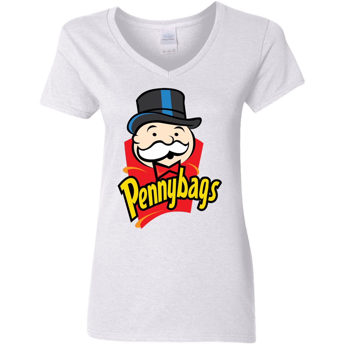 T-Shirts White / S Pennybags Women's V-Neck T-Shirt