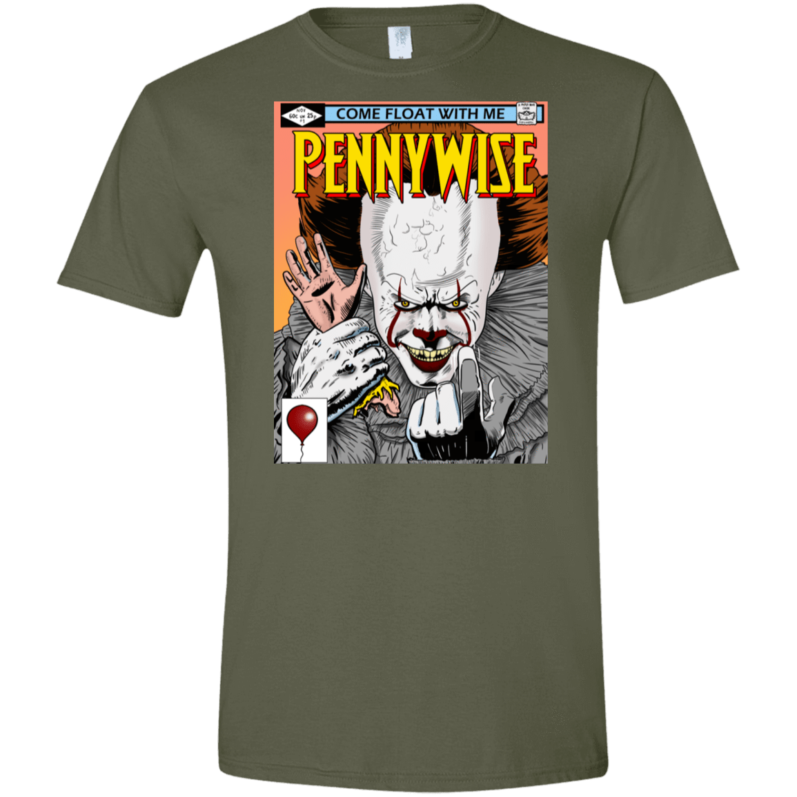 T-Shirts Military Green / S Pennywise 8+ Men's Semi-Fitted Softstyle