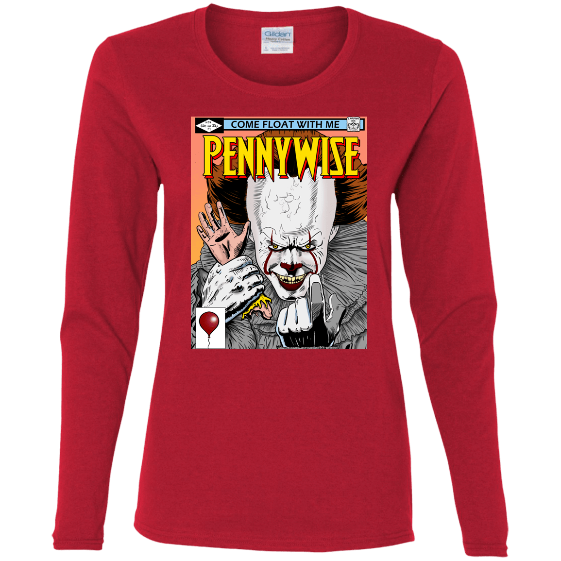 T-Shirts Red / S Pennywise 8+ Women's Long Sleeve T-Shirt