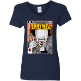 T-Shirts Navy / S Pennywise 8+ Women's V-Neck T-Shirt