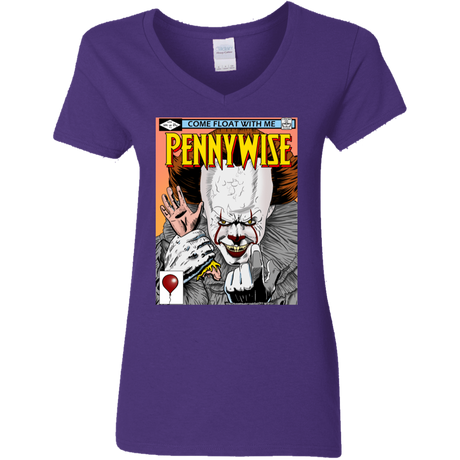T-Shirts Purple / S Pennywise 8+ Women's V-Neck T-Shirt