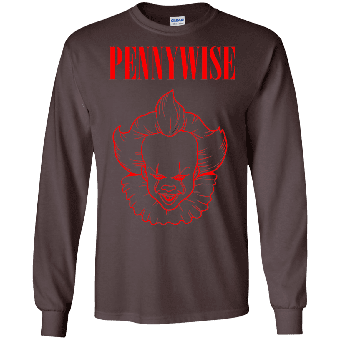 T-Shirts Dark Chocolate / S Pennywise Men's Long Sleeve T-Shirt