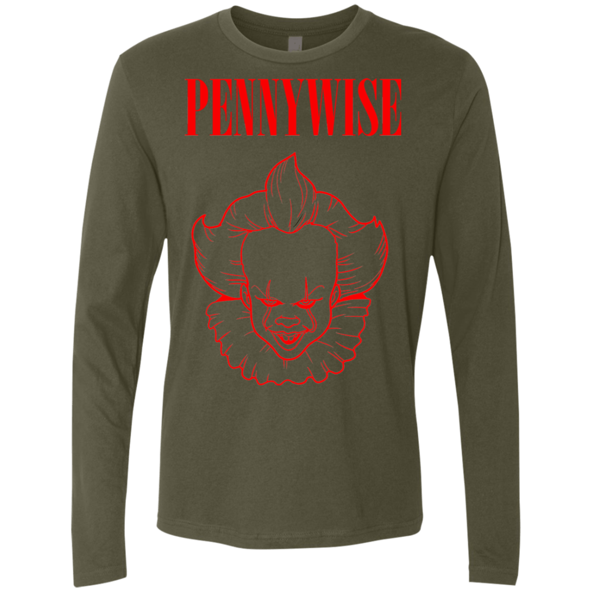 T-Shirts Military Green / S Pennywise Men's Premium Long Sleeve