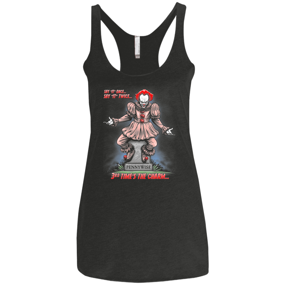 T-Shirts Vintage Black / X-Small Pennywise the Dancing Clown Women's Triblend Racerback Tank