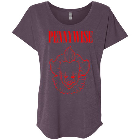 T-Shirts Vintage Purple / X-Small Pennywise Triblend Dolman Sleeve