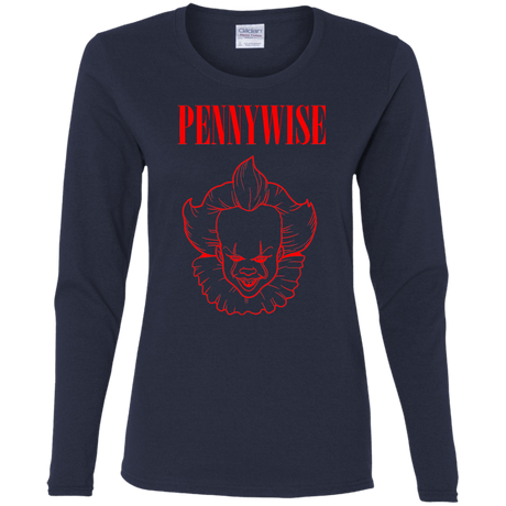 T-Shirts Navy / S Pennywise Women's Long Sleeve T-Shirt