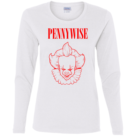 T-Shirts White / S Pennywise Women's Long Sleeve T-Shirt
