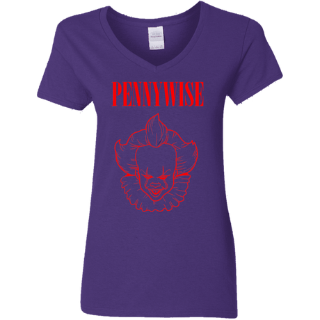 T-Shirts Purple / S Pennywise Women's V-Neck T-Shirt