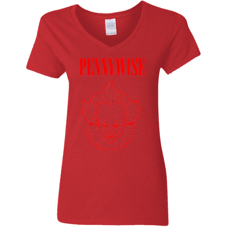 T-Shirts Red / S Pennywise Women's V-Neck T-Shirt