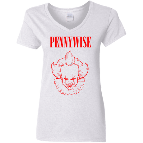 T-Shirts White / S Pennywise Women's V-Neck T-Shirt