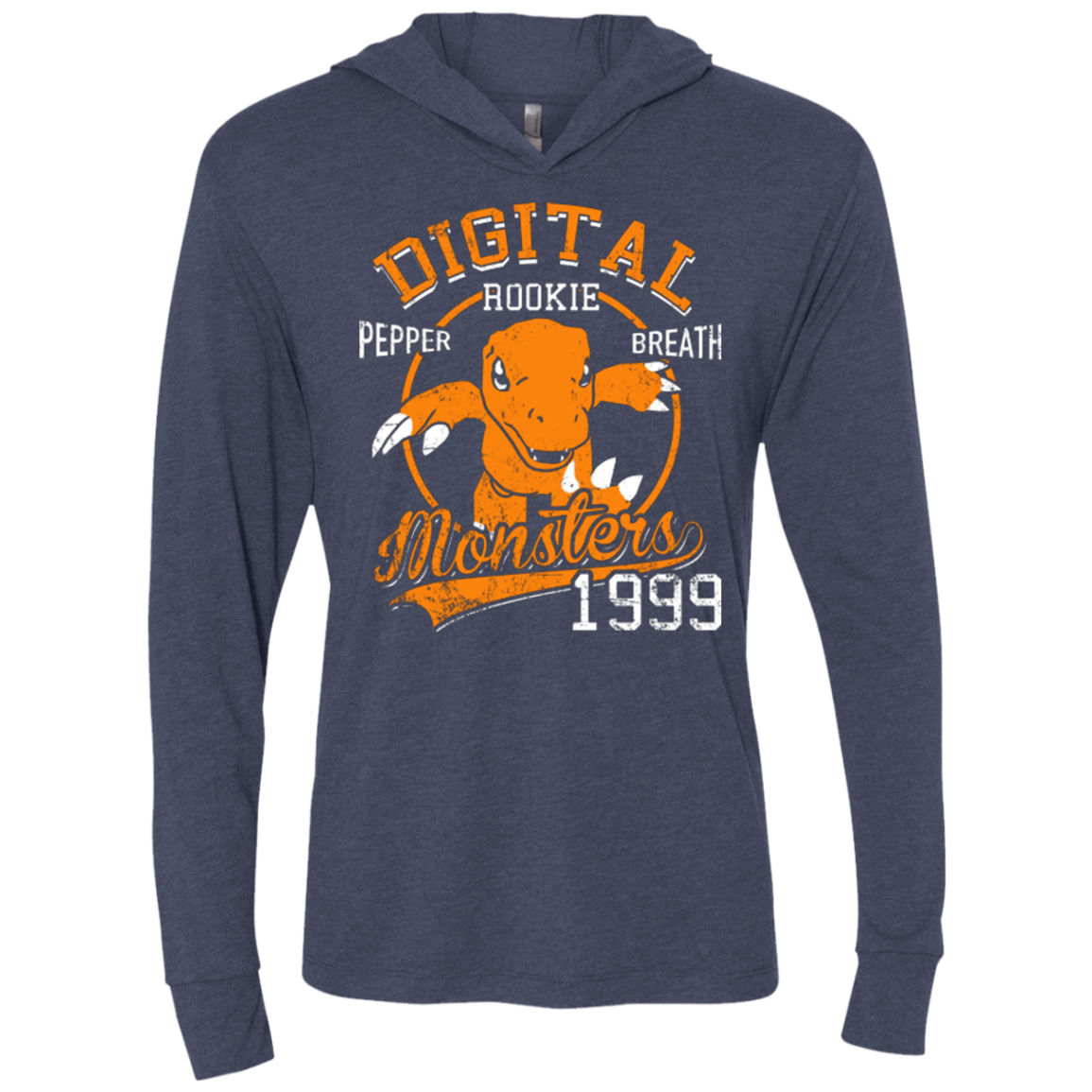 T-Shirts Vintage Navy / X-Small Pepper Breath Triblend Long Sleeve Hoodie Tee