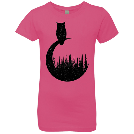 T-Shirts Hot Pink / YXS Perched Owl Girls Premium T-Shirt
