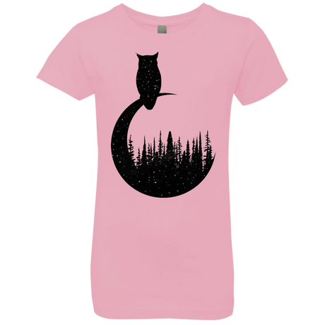 T-Shirts Light Pink / YXS Perched Owl Girls Premium T-Shirt