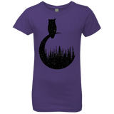 T-Shirts Purple Rush / YXS Perched Owl Girls Premium T-Shirt