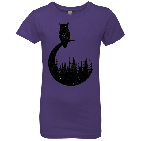 T-Shirts Purple Rush / YXS Perched Owl Girls Premium T-Shirt