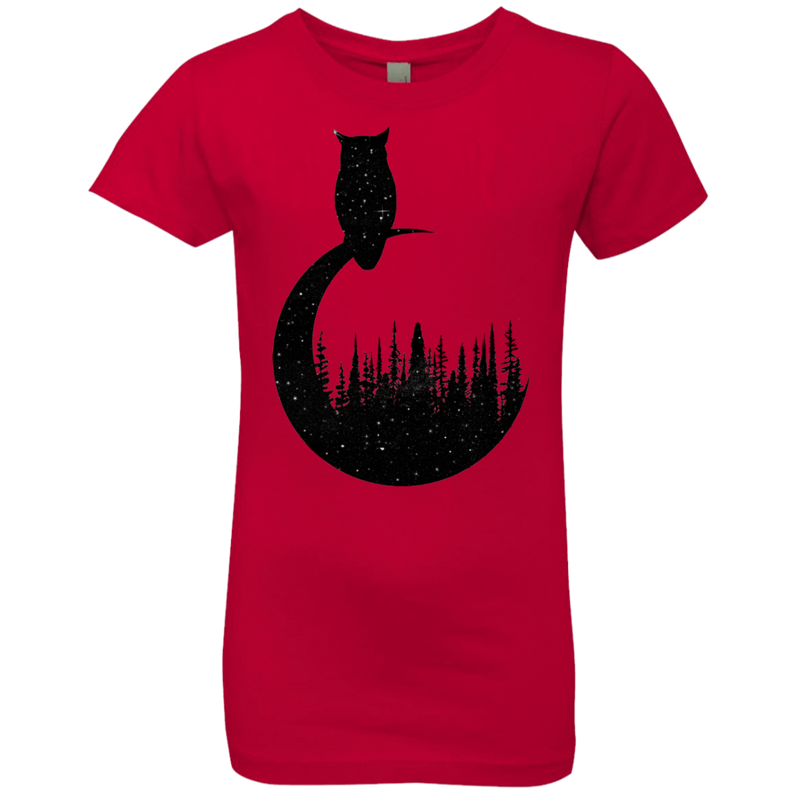 T-Shirts Red / YXS Perched Owl Girls Premium T-Shirt