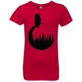 T-Shirts Red / YXS Perched Owl Girls Premium T-Shirt