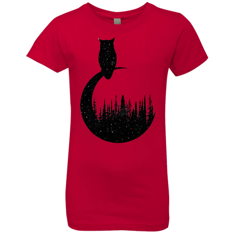 T-Shirts Red / YXS Perched Owl Girls Premium T-Shirt