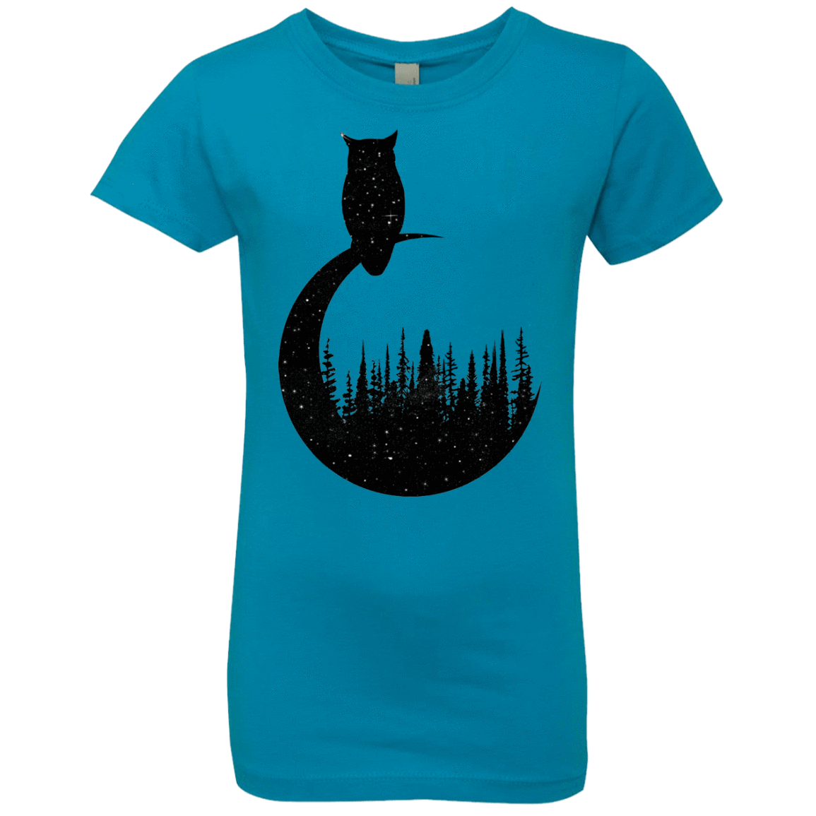 T-Shirts Turquoise / YXS Perched Owl Girls Premium T-Shirt