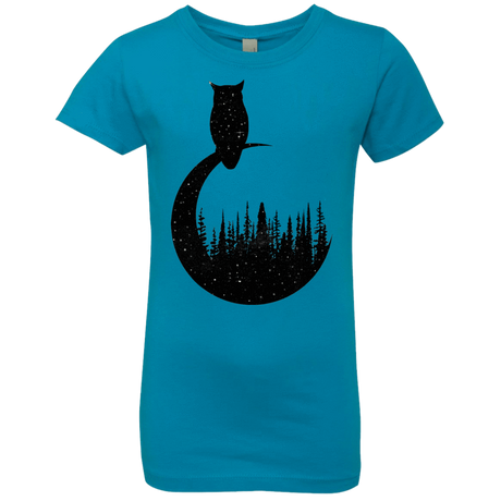 T-Shirts Turquoise / YXS Perched Owl Girls Premium T-Shirt