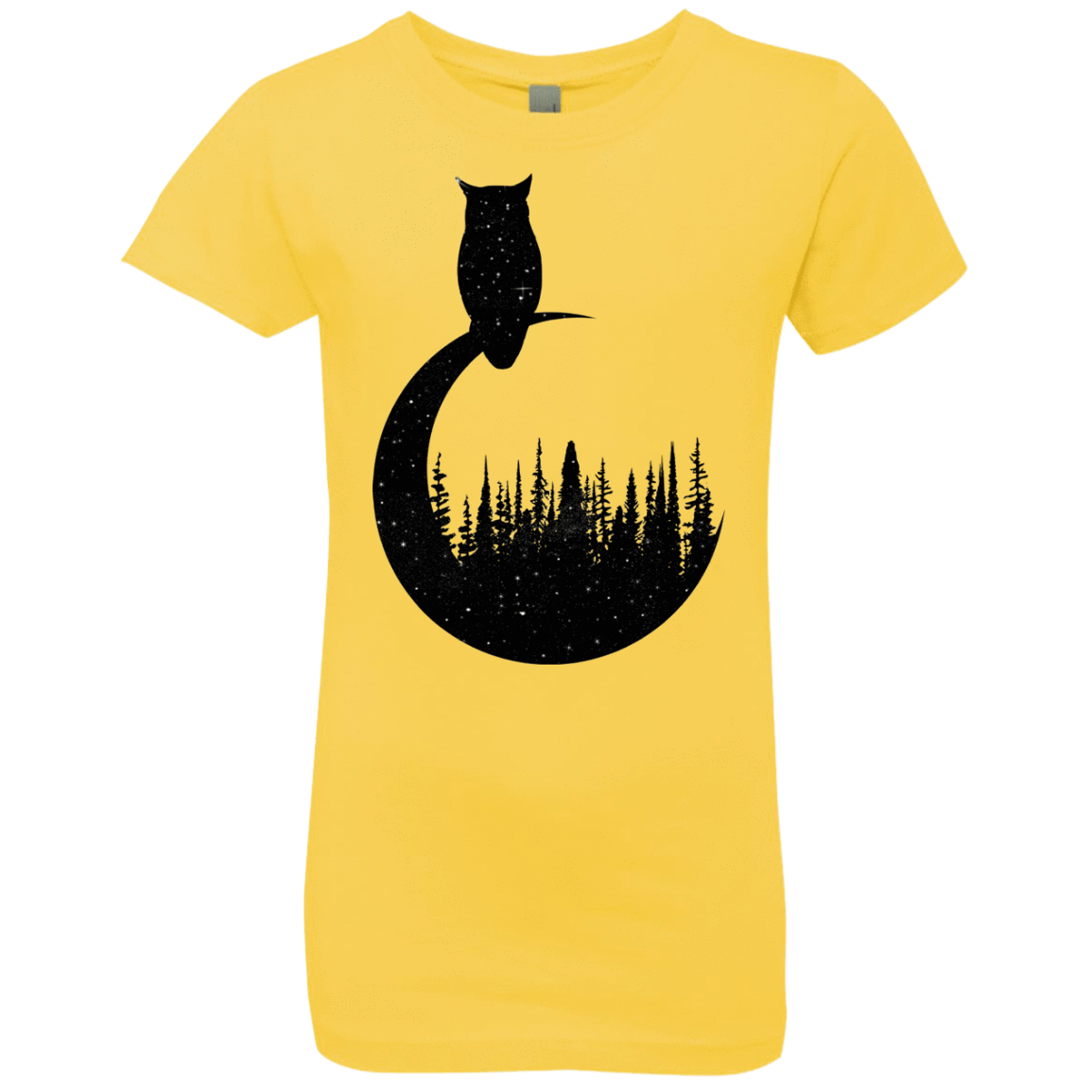 T-Shirts Vibrant Yellow / YXS Perched Owl Girls Premium T-Shirt