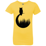 T-Shirts Vibrant Yellow / YXS Perched Owl Girls Premium T-Shirt