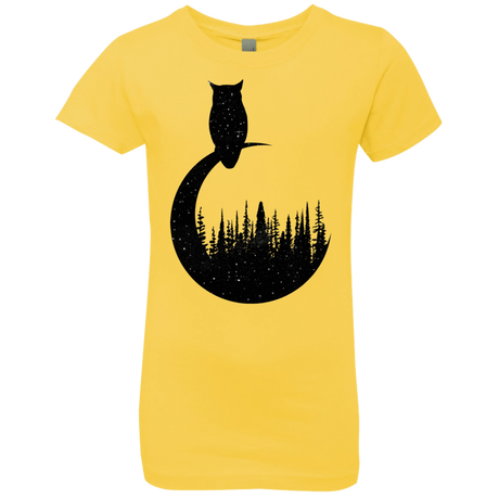 T-Shirts Vibrant Yellow / YXS Perched Owl Girls Premium T-Shirt