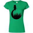 T-Shirts Irish Green / S Perched Owl Junior Slimmer-Fit T-Shirt