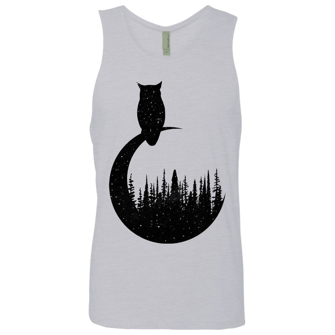 T-Shirts Heather Grey / S Perched Owl Men's Premium Tank Top