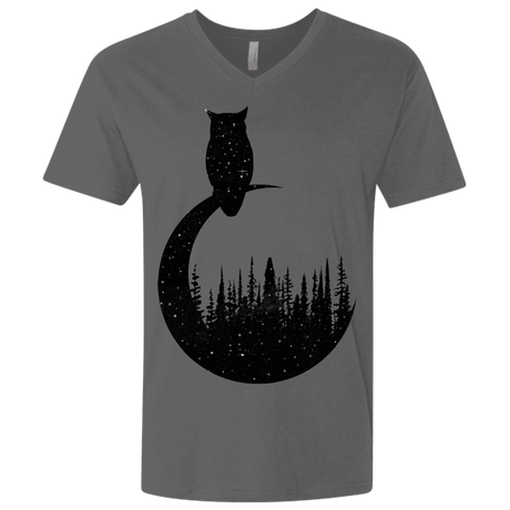 T-Shirts Heavy Metal / X-Small Perched Owl Men's Premium V-Neck