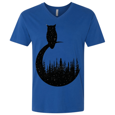T-Shirts Royal / X-Small Perched Owl Men's Premium V-Neck