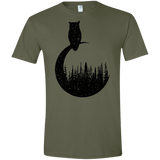 Perched Owl Men's Semi-Fitted Softstyle