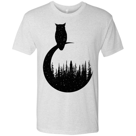 T-Shirts Heather White / S Perched Owl Men's Triblend T-Shirt