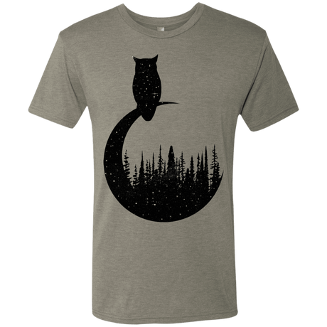 T-Shirts Venetian Grey / S Perched Owl Men's Triblend T-Shirt