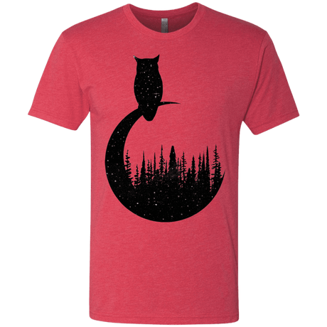T-Shirts Vintage Red / S Perched Owl Men's Triblend T-Shirt