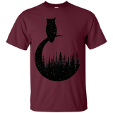 T-Shirts Maroon / S Perched Owl T-Shirt