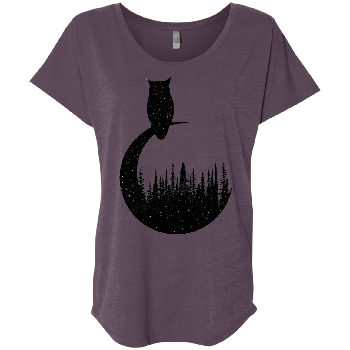 Perched Owl Triblend Dolman Sleeve