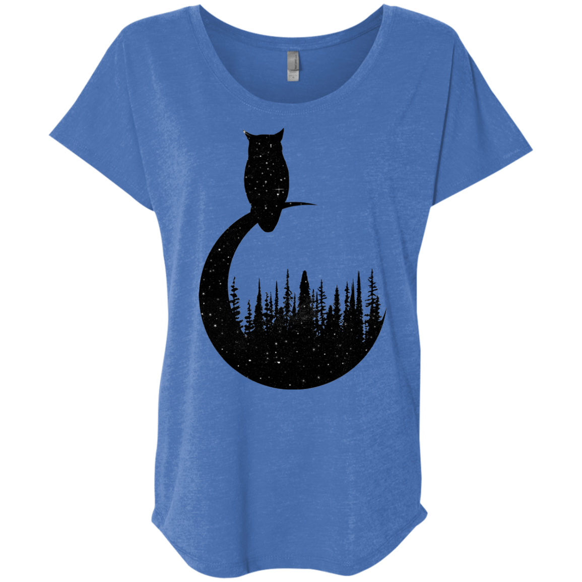 Perched Owl Triblend Dolman Sleeve