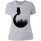 T-Shirts Heather Grey / X-Small Perched Owl Women's Premium T-Shirt