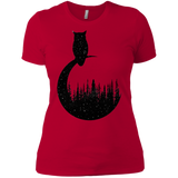 T-Shirts Red / X-Small Perched Owl Women's Premium T-Shirt