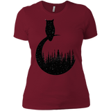T-Shirts Scarlet / X-Small Perched Owl Women's Premium T-Shirt
