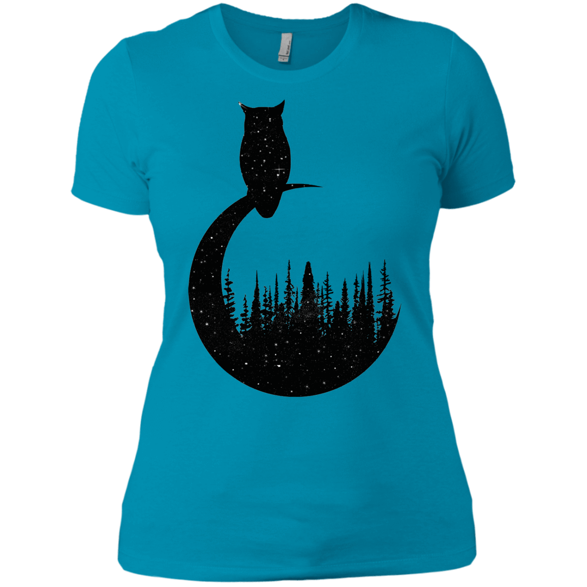 T-Shirts Turquoise / X-Small Perched Owl Women's Premium T-Shirt