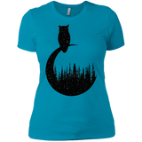 T-Shirts Turquoise / X-Small Perched Owl Women's Premium T-Shirt