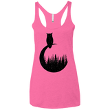 Perched Owl Women's Triblend Racerback Tank