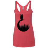 Perched Owl Women's Triblend Racerback Tank