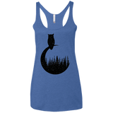 Perched Owl Women's Triblend Racerback Tank