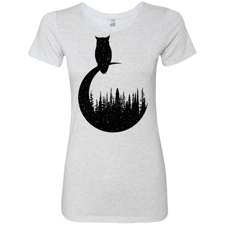 T-Shirts Heather White / S Perched Owl Women's Triblend T-Shirt